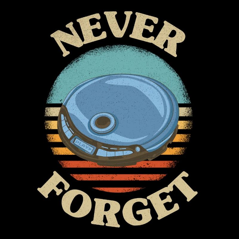 Retro cd player Never Forget Nostalgie Vintage