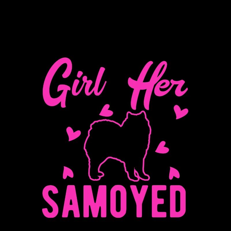 Samojede Mädchen Schlittenhund