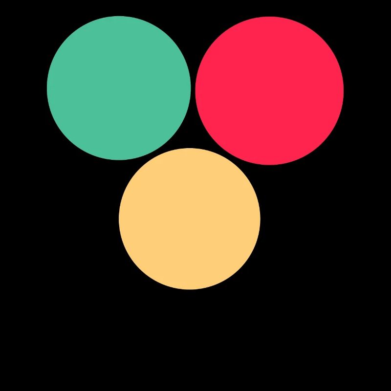 Trois cercles- vert- rouge- jaune