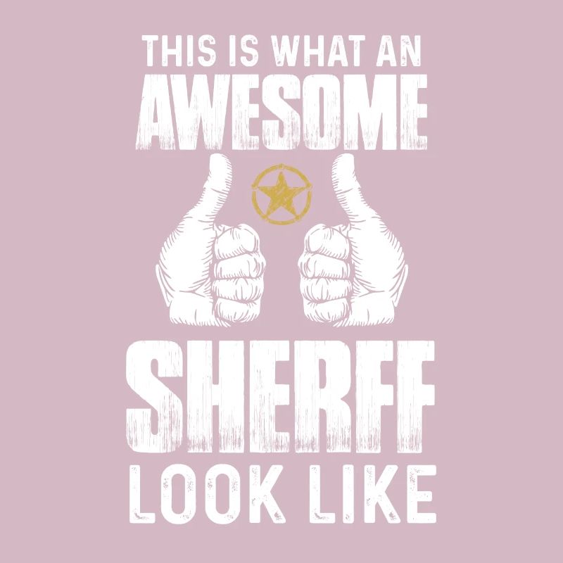 Awesome Sheriff mit Sheriffstern bei der Arbeit