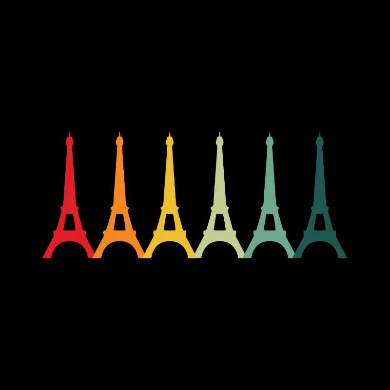 Eiffelturm Paris Retro Frankreich Skyline