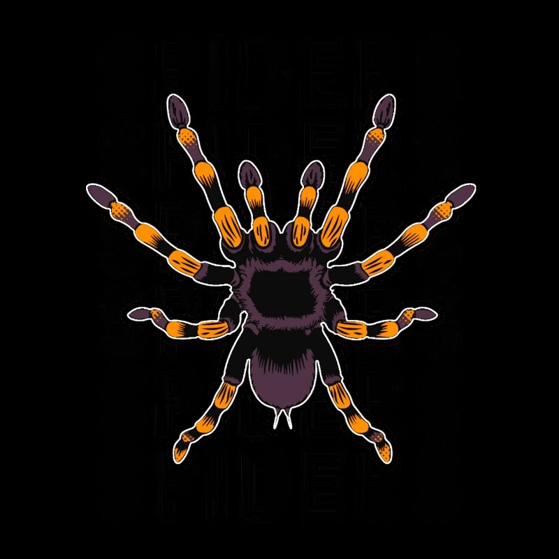 Retro Spider Propriétaire Tarantula 80's Texte
