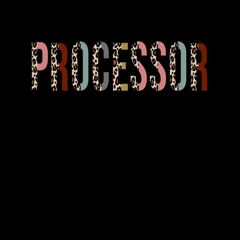 Word Processor Leopard Print Funny