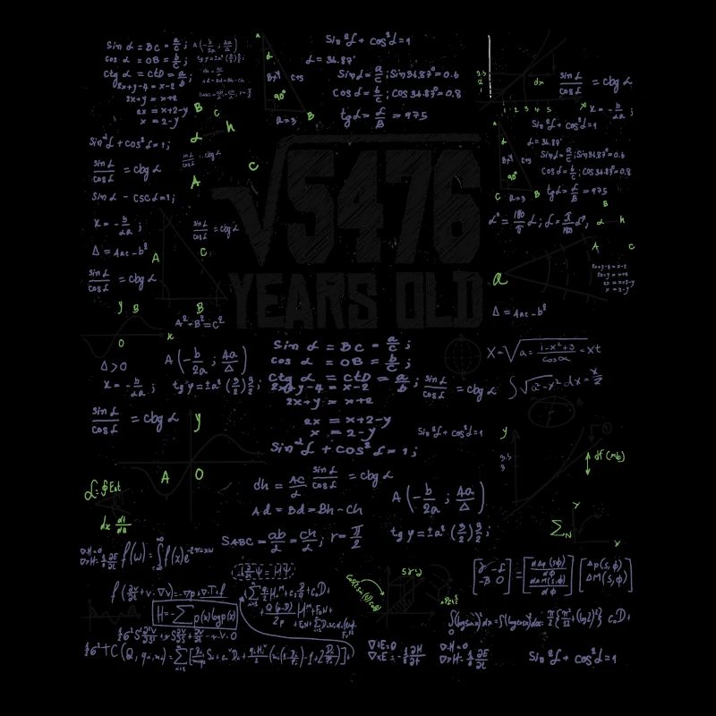 Square Root of 5476 Math Nerd 74th Birthday