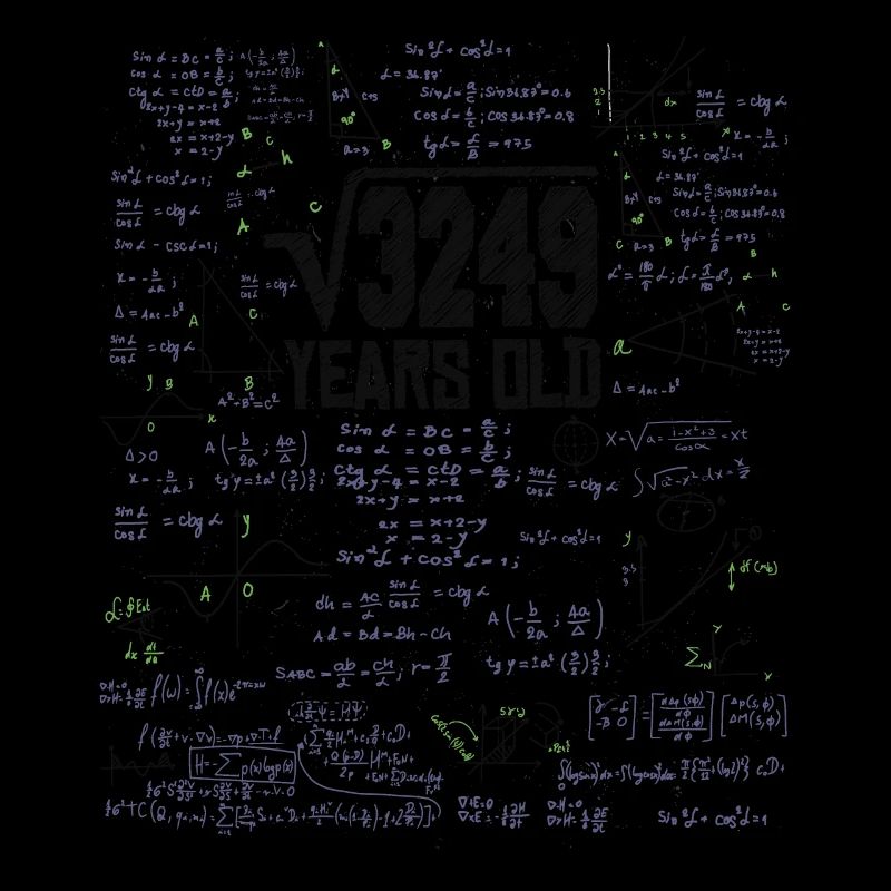 Racine carrée de 3249 Math Nerd 57e anniversaire