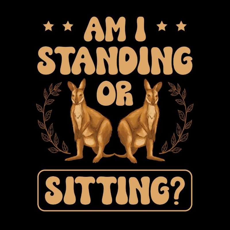 Stehe Ich Oder Sitze Ich Wildtiere Känguru