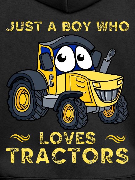 Just a boy who loves tractors
