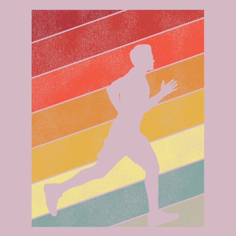 Running Runner Half Marathon Retro