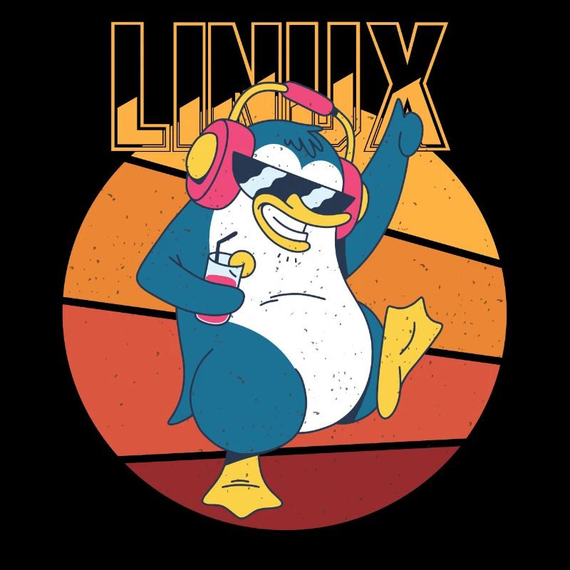 Party Linux Root Cool Penguin Nerd Game Programmer