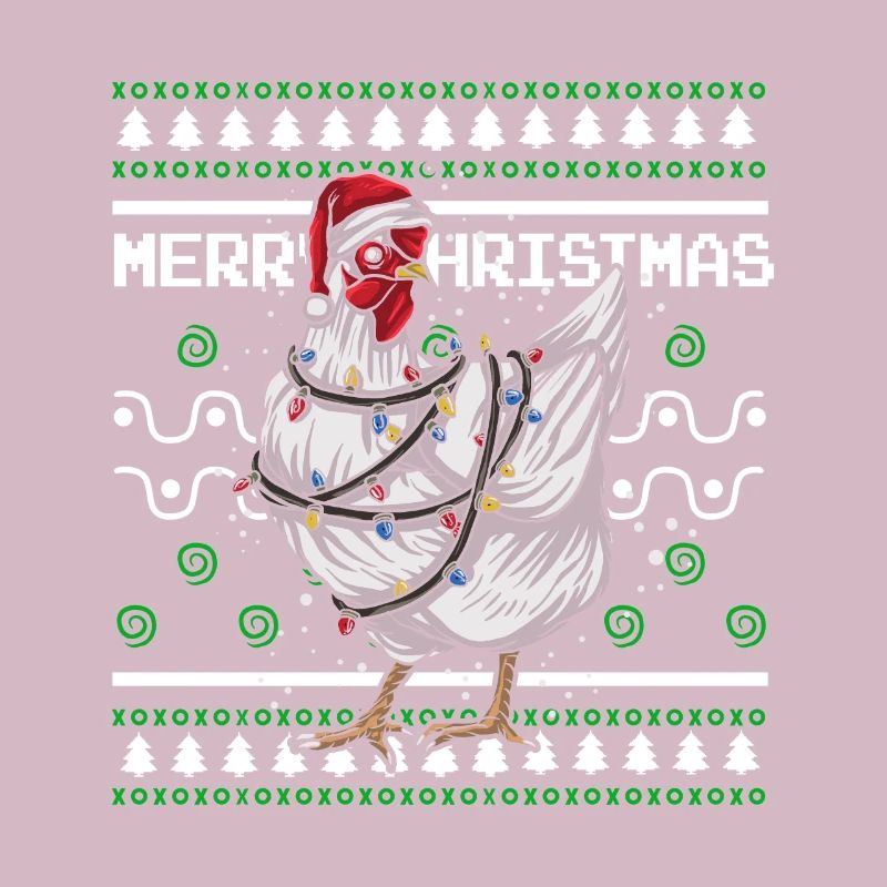 Pull de Noël moche Tshirt Poulet de Noël
