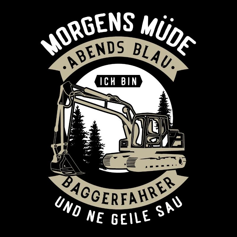 Bagger Baggerführer Baustelle Bauarbeiter für