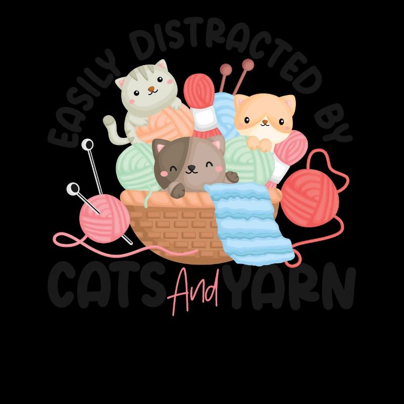 Knitting Knitter Cat Easily