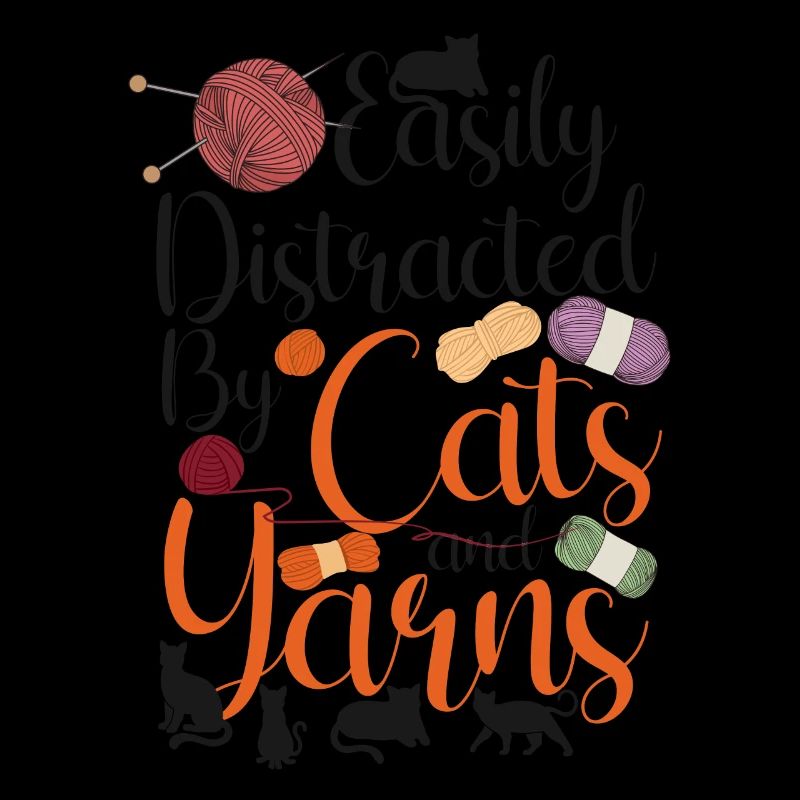 Knitting Knitter Cat Easily
