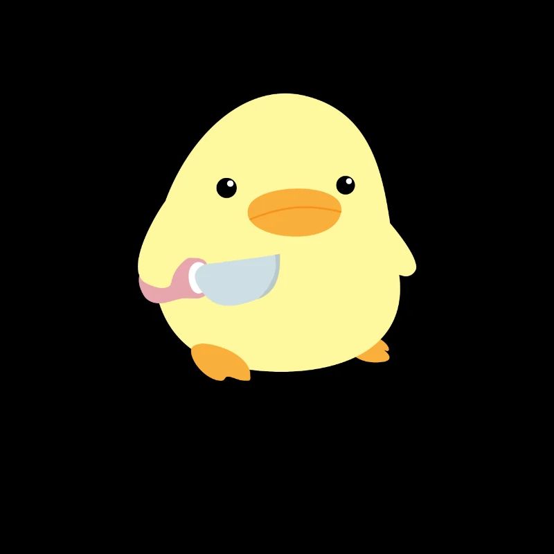 I Don't Give A Duck - Funny Duck with knife Meme
