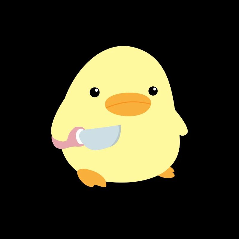I'm A Ducking Rock Star Funny Duck with knife Meme