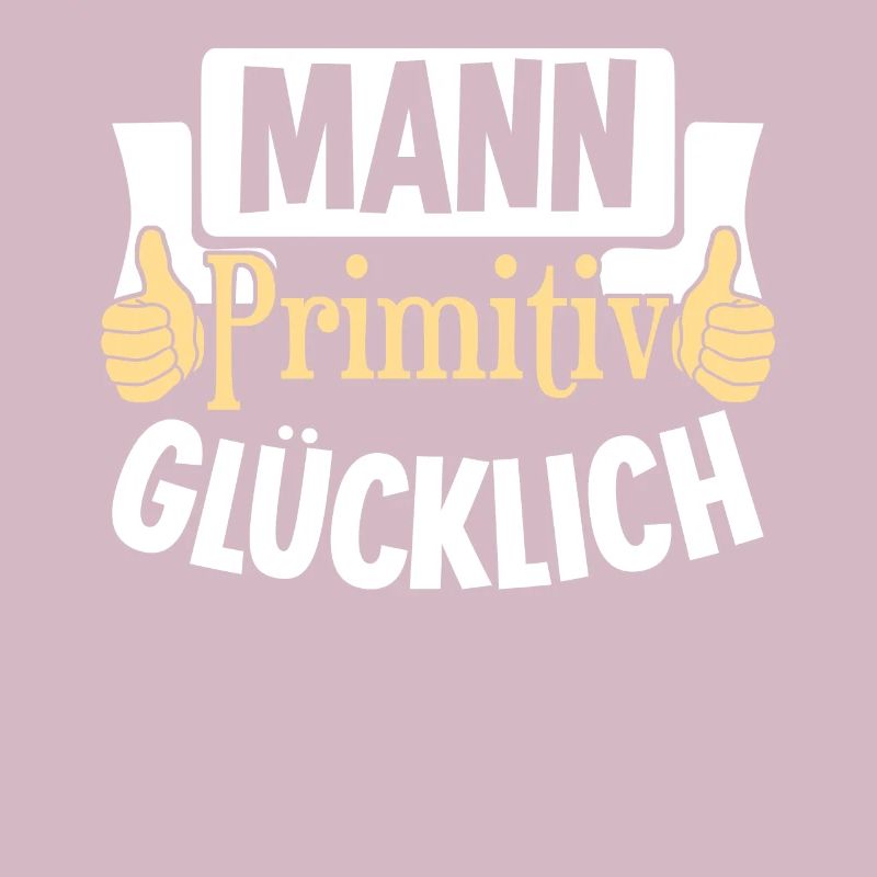 Mann primitiv glücklich