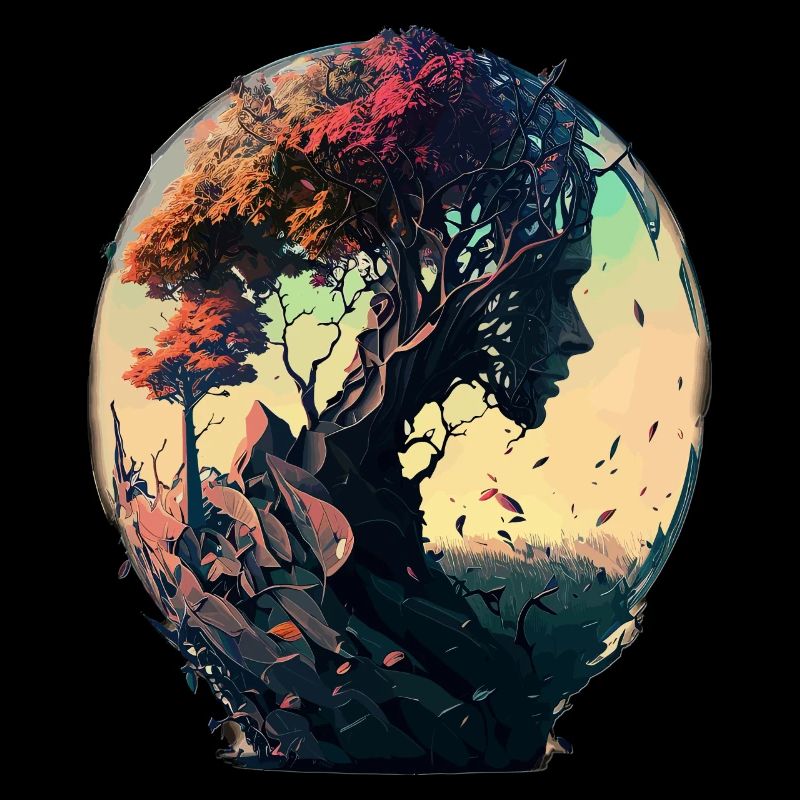 Natur Spirituell Baum Abstrakt Geistreich Design