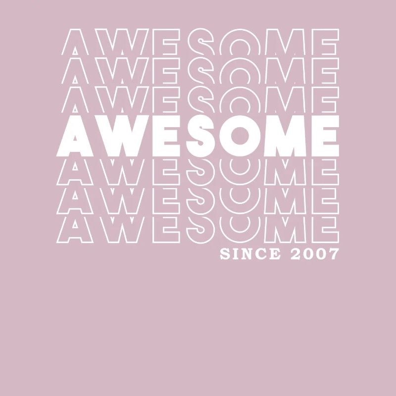 Awesome Since 2007 Mädchen Junge Geburtstag Retro
