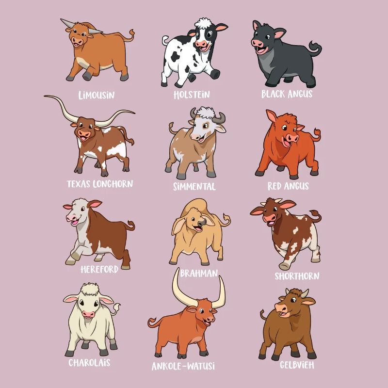 Different Kawaii Cows
