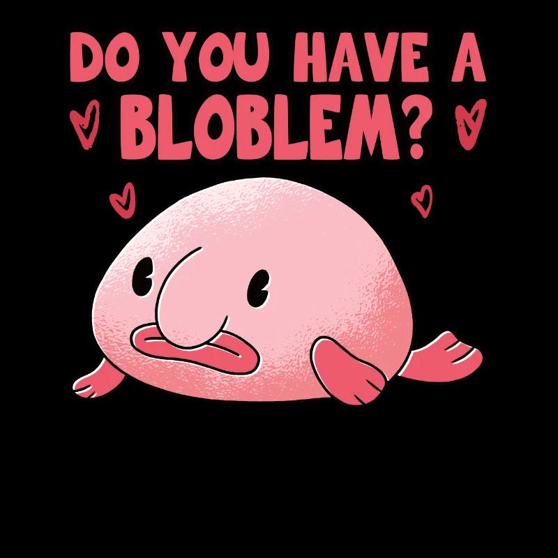 Costume de Blobfish - Visage de poisson Blob laid -