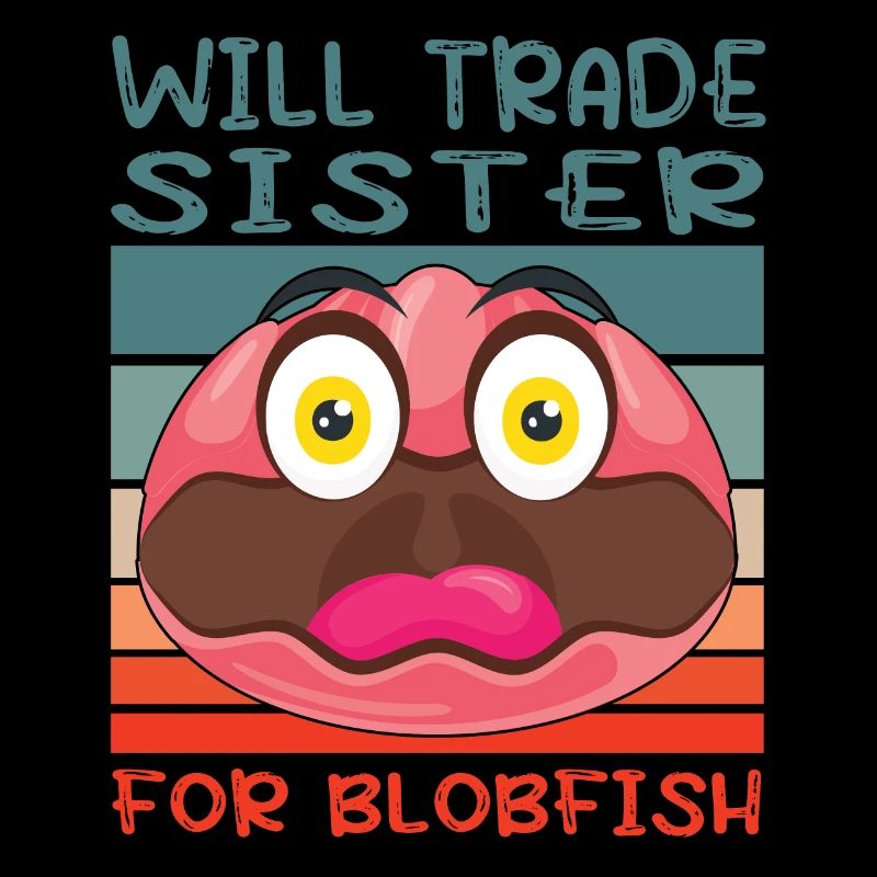 Costume de Blobfish - Visage de poisson Blob laid -