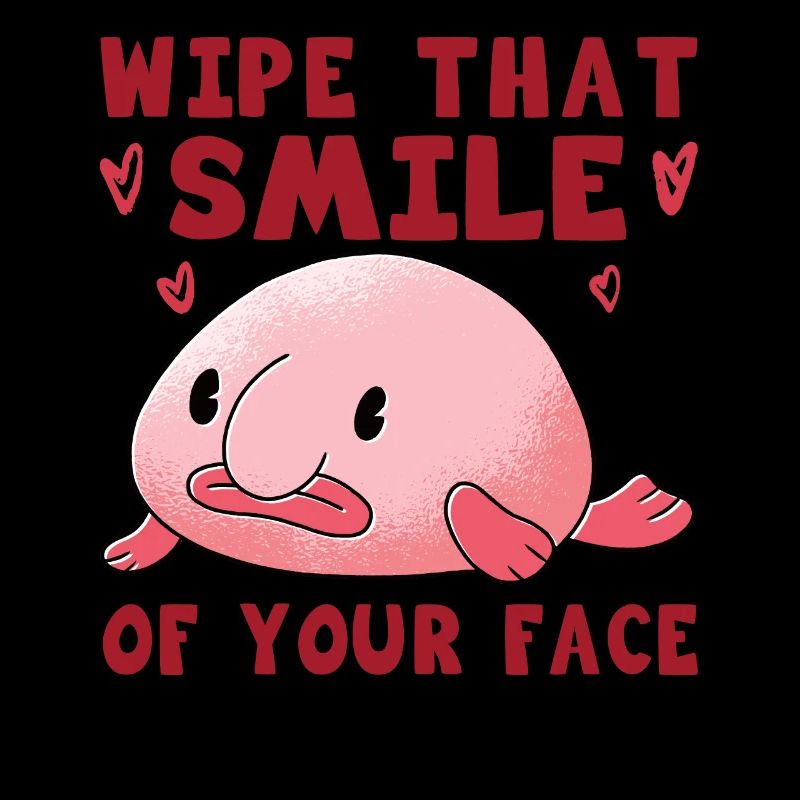 Costume de Blobfish - Visage de poisson Blob laid -