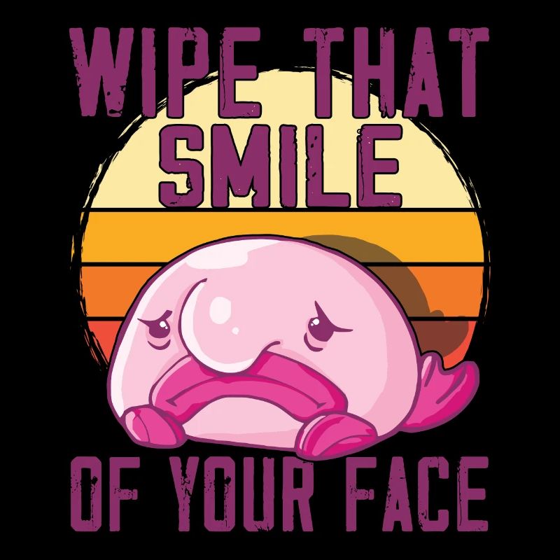 Costume de Blobfish - Visage de poisson Blob laid -