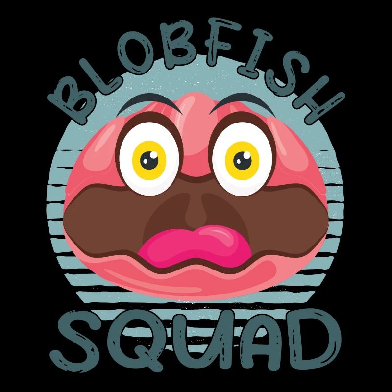 Costume de Blobfish - Visage de poisson Blob laid -