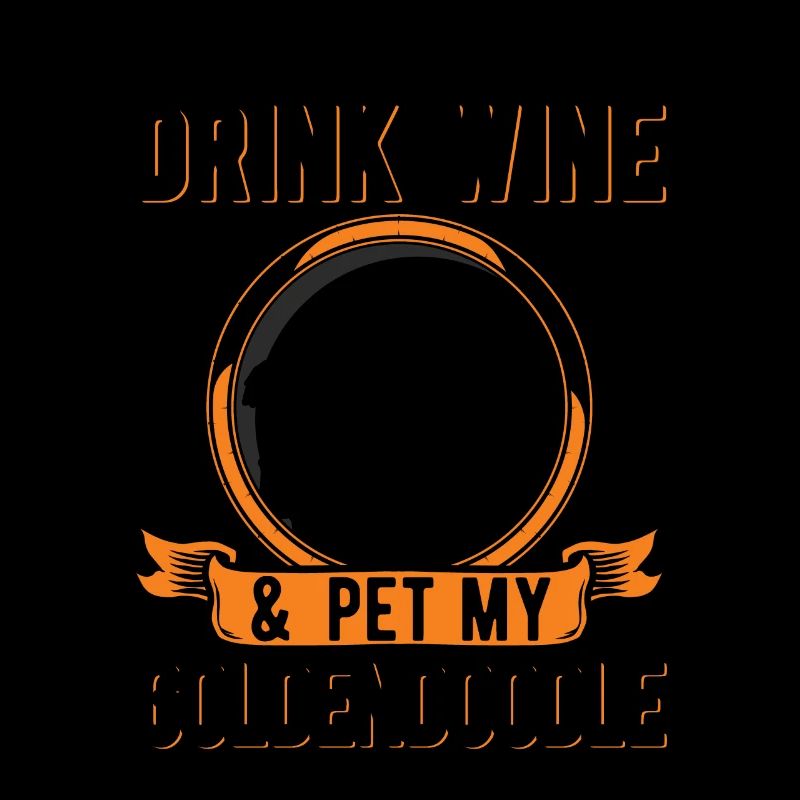 Goldendoodle und Wein