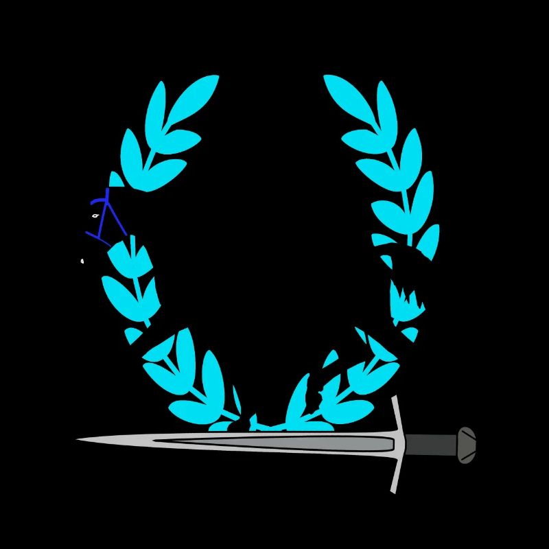 Pferd Schwert Lorbeerkranz Geschenkidee Held