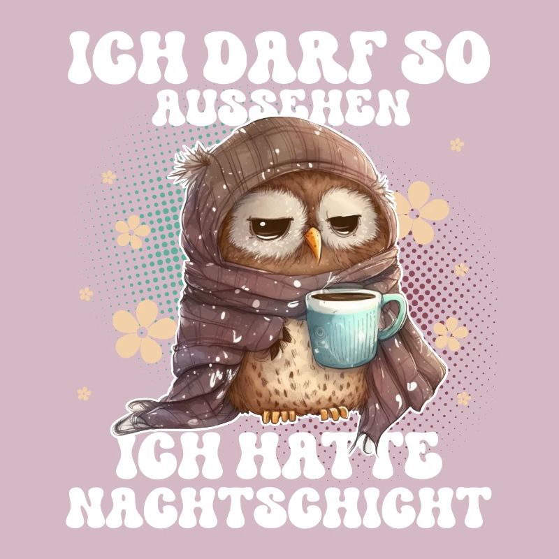 Nachtschicht Eule Kaffee Müde