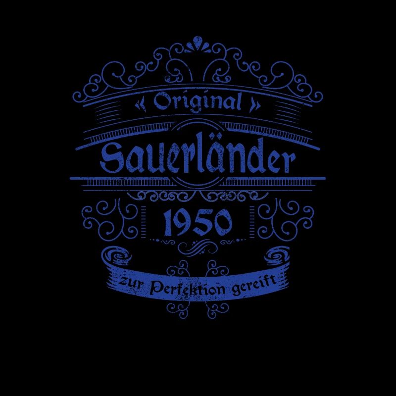 1950 Geburtstag Sauerländer Original Whiskey blau