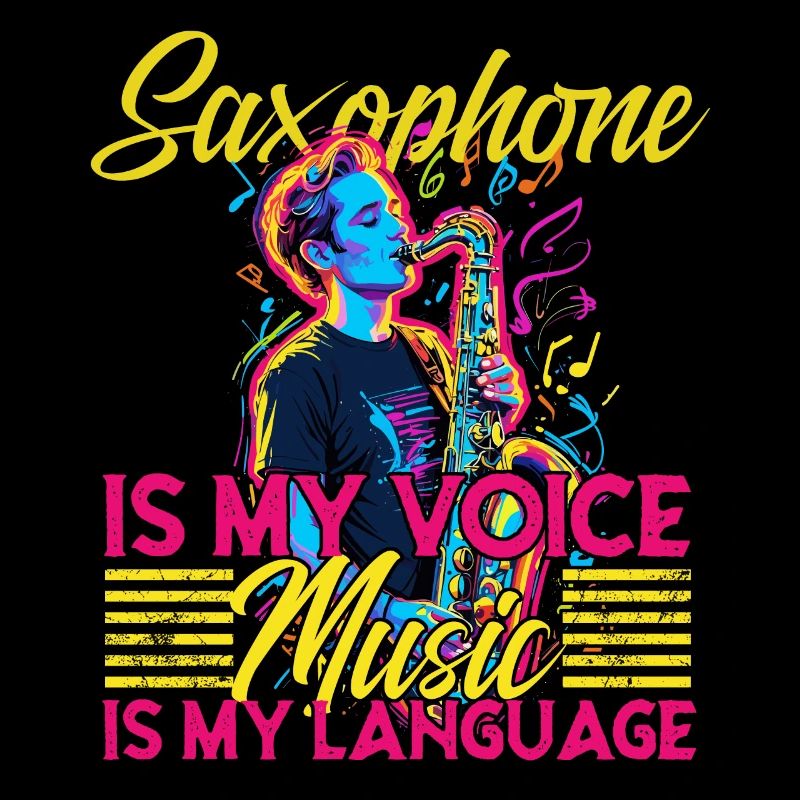 Funny Saxophone Design Saxophone Player Jazz