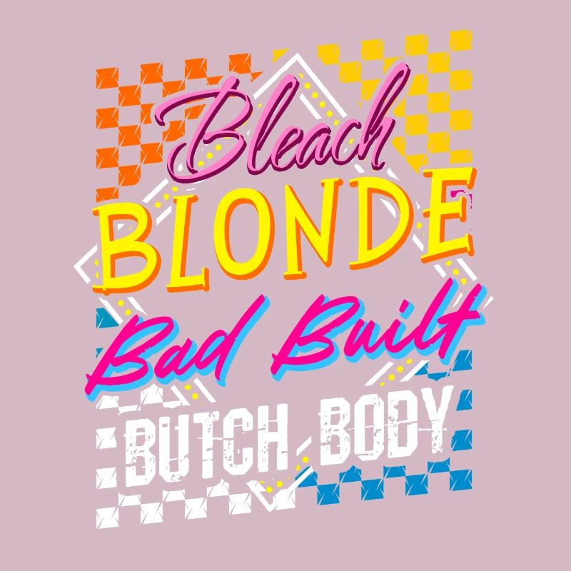 Design rétro : blond de plage, mal construit –