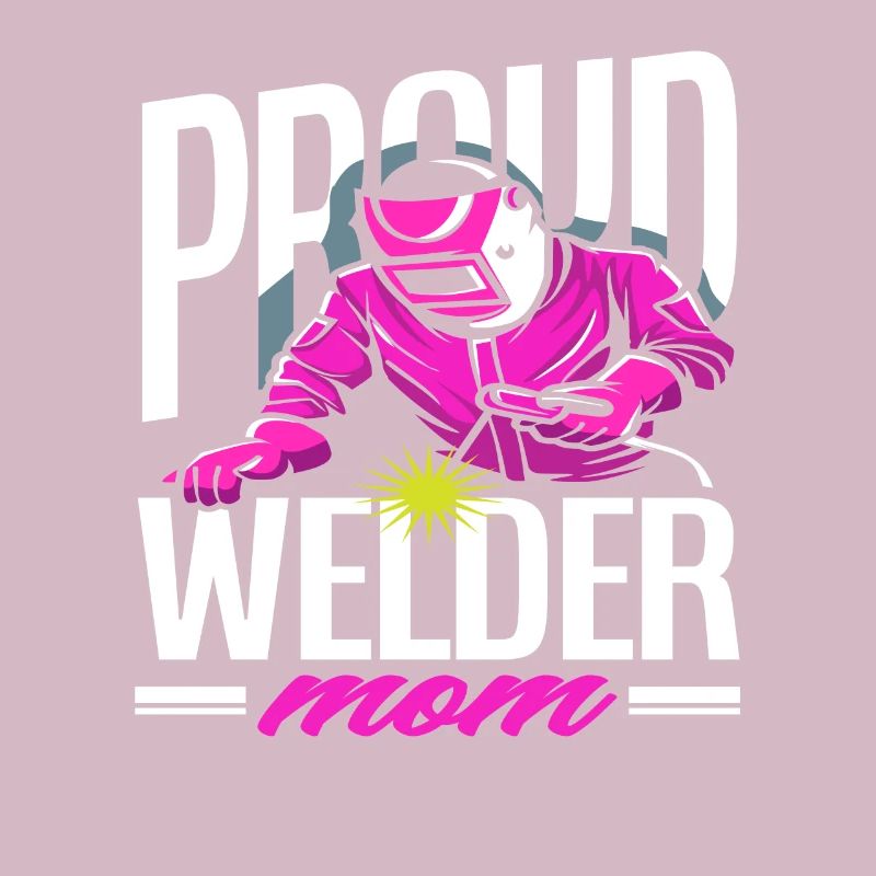 Fière maman soudeuse