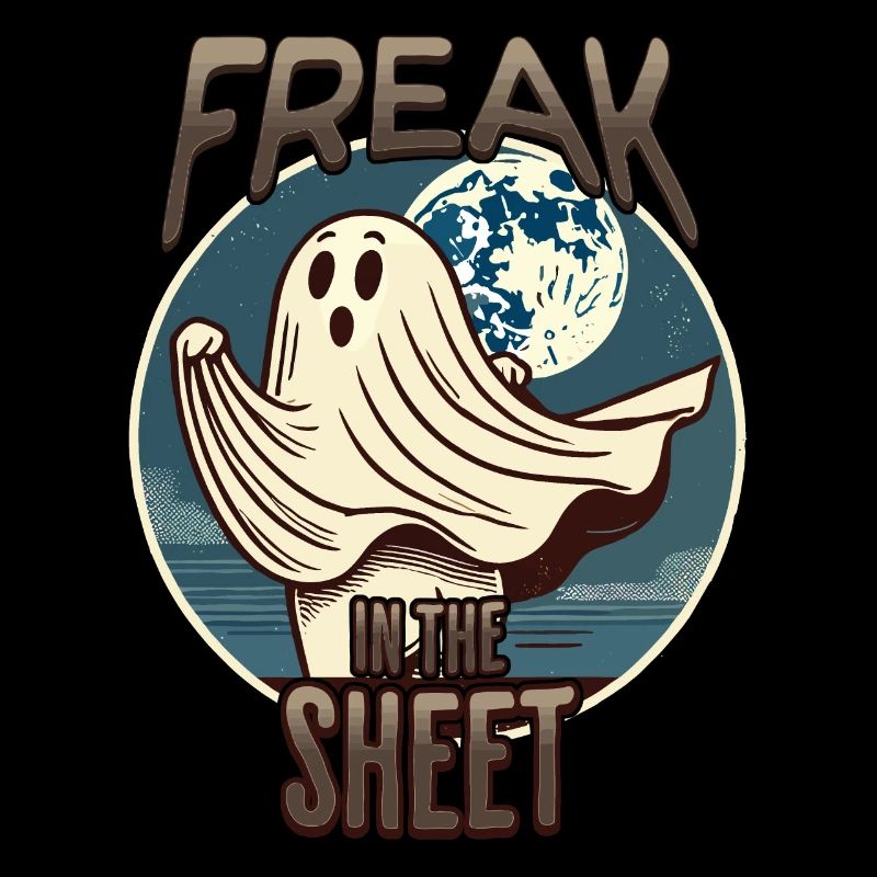 Freak In Sheet Funny Halloween Ghost
