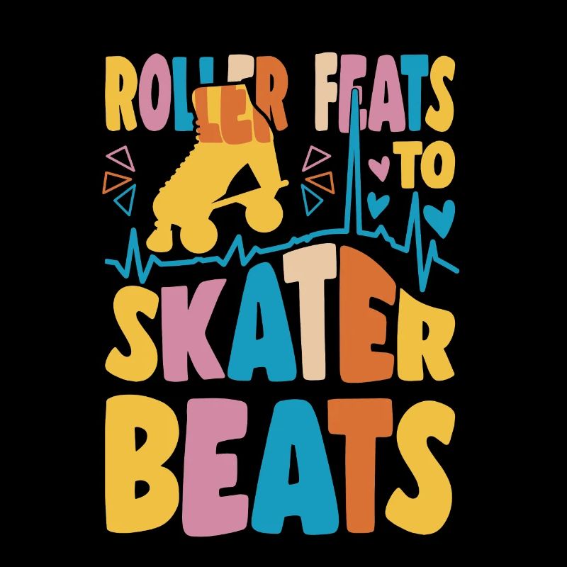 Rollerskater Party Feats To Skater Beats Gift Idea