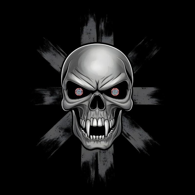 Unheimlicher Vampirschädel