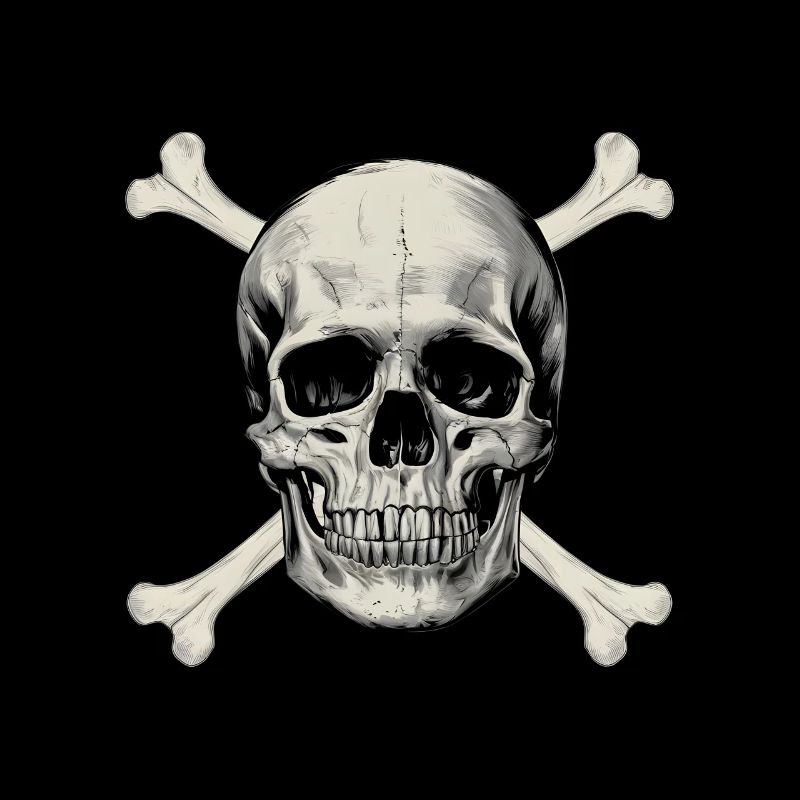 Pirate flag Skull with bones