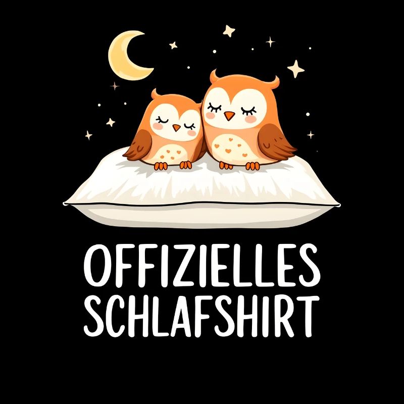 Offizielles Schlafshirt Eulen Eule Paar
