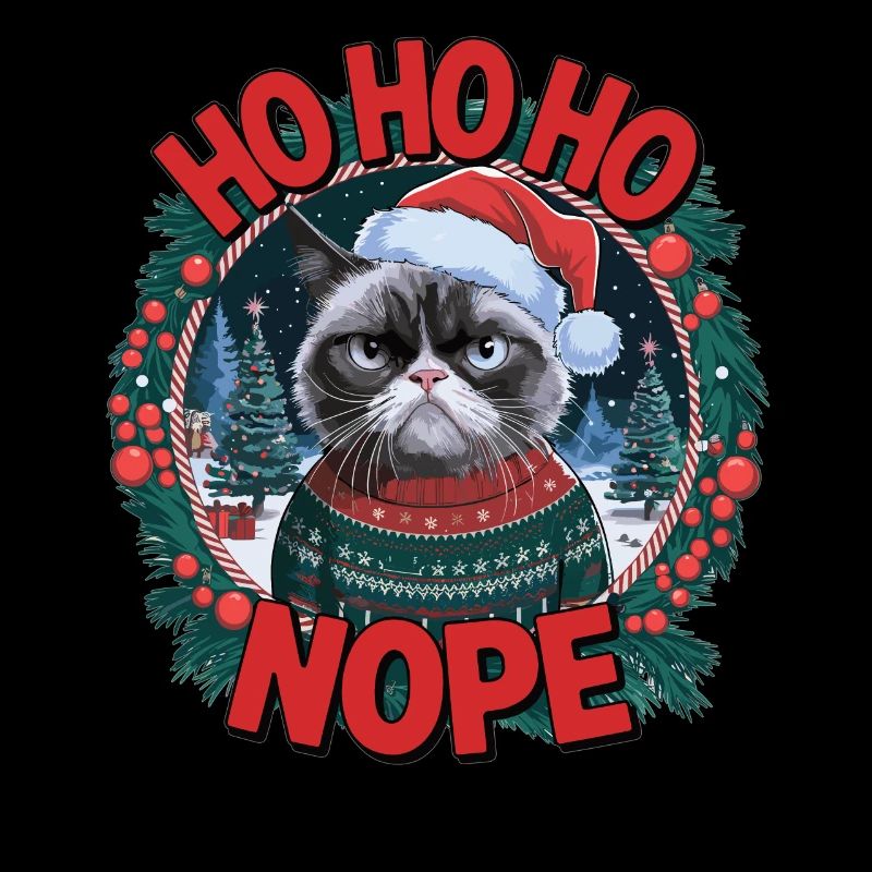 Christmas Muffle Shirt: Grumpy Christmas Cat
