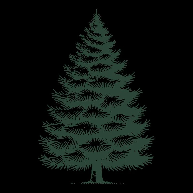 Traditioneller Weihnachtsbaum Illustration