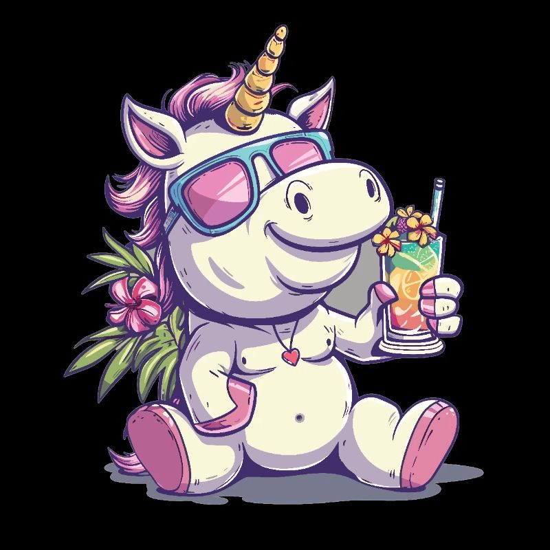 Buntes Erfrischendes Cocktail Einhorn