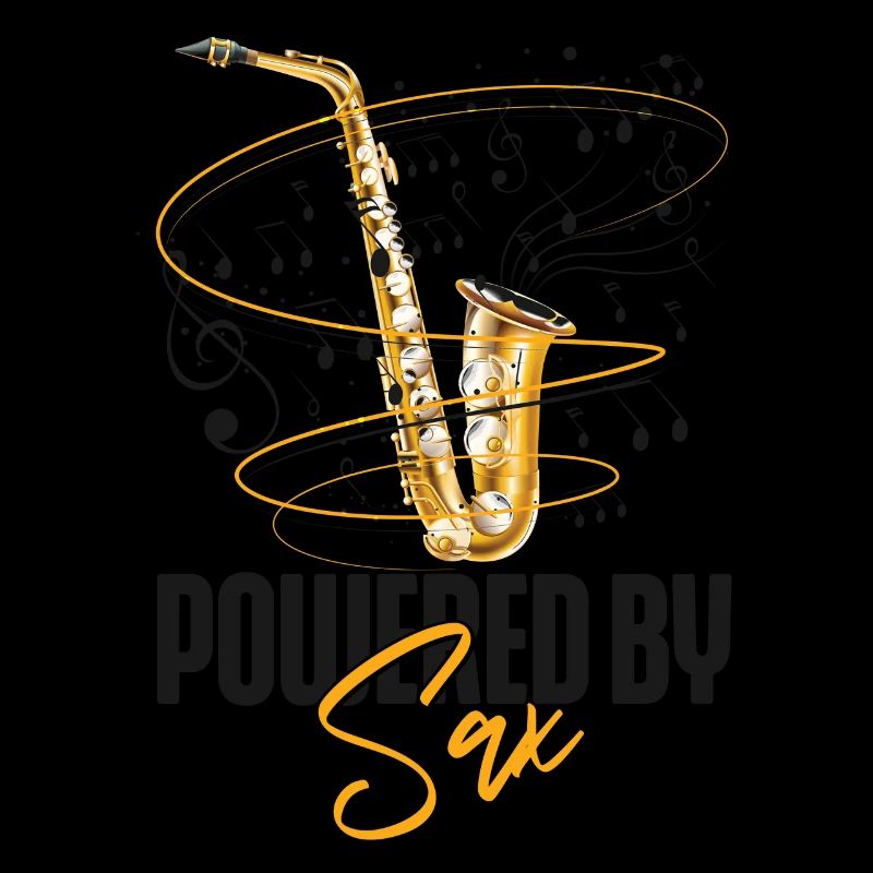 Saxophone Pun Powered By Sax