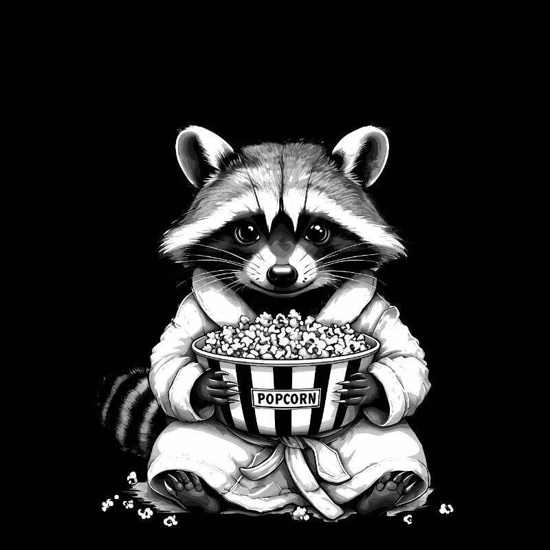 Valentinstag Waschbär Popcorn Cupid Lustig Frech