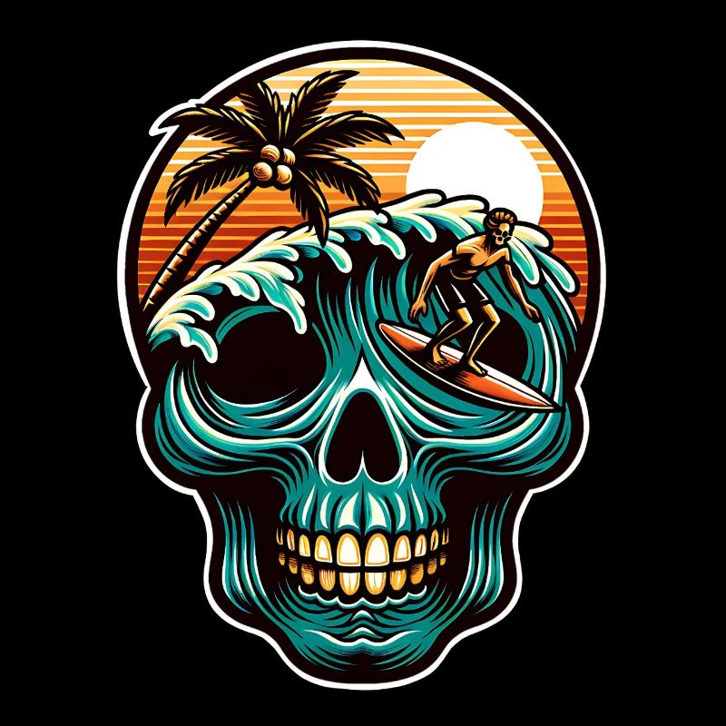 Crâne de surfeur de surf