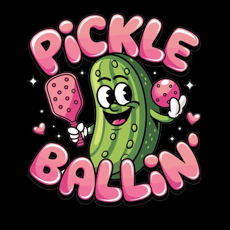 Pickleball Fun - Conception de concombre pour les joueurs