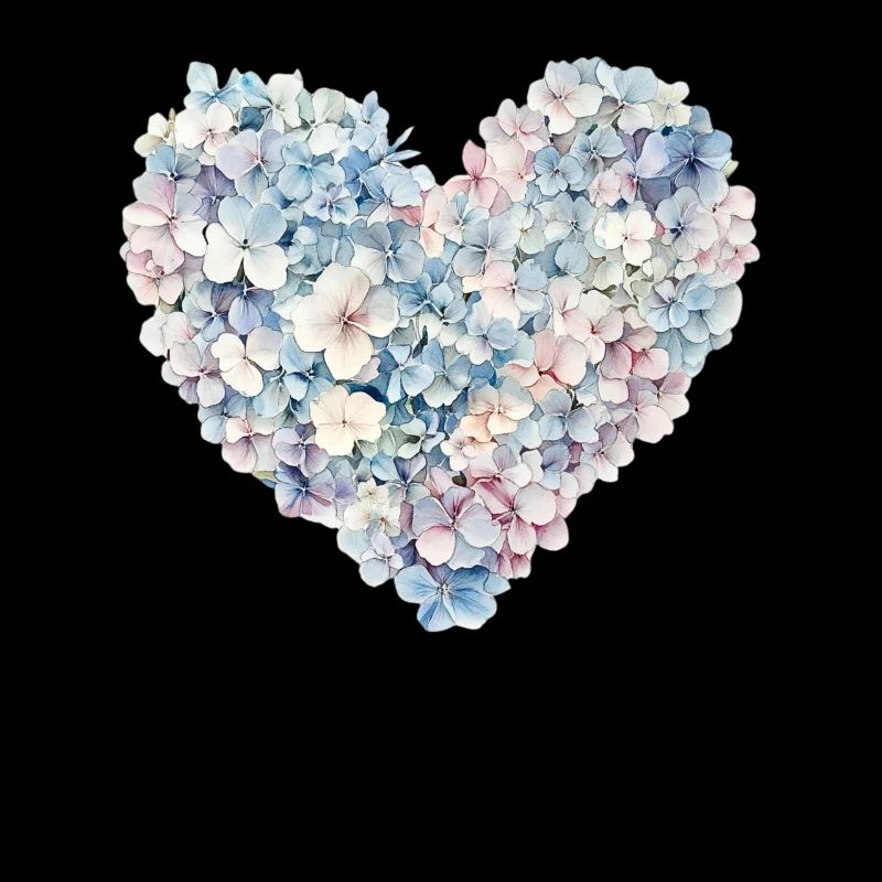 Heart of Hydrangeas Flowers - Delicate Blossoms