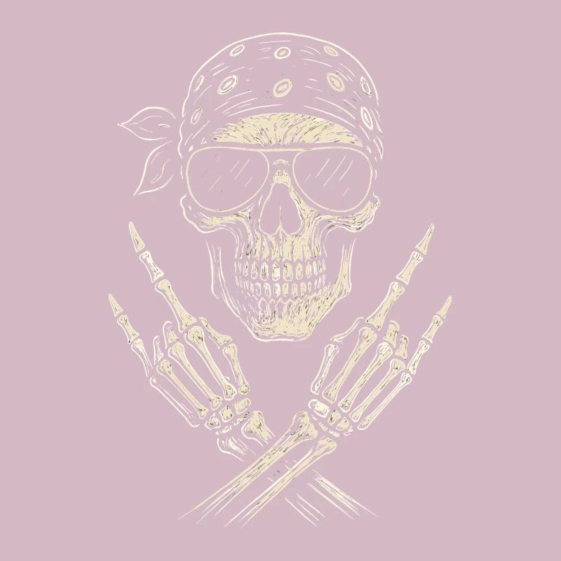 Rock Music, Skull, Rock Hand, Heavy Metal