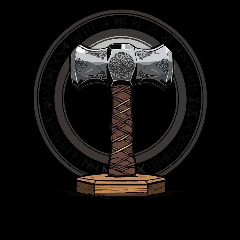 Wikinger Hammer Krieger Walhalla Runenkreis Thor